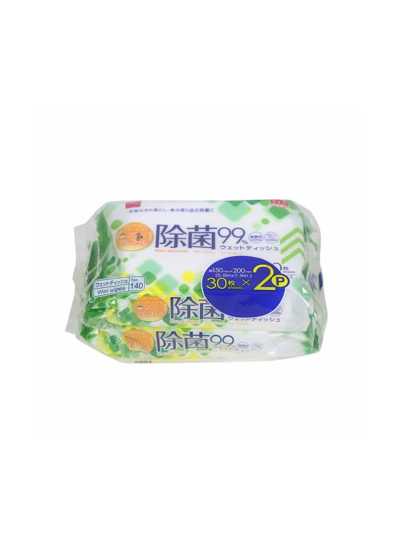Daiso 99% Water Original Baby Wipes, BPA Free, Fragrance-Free,60 Wipes
