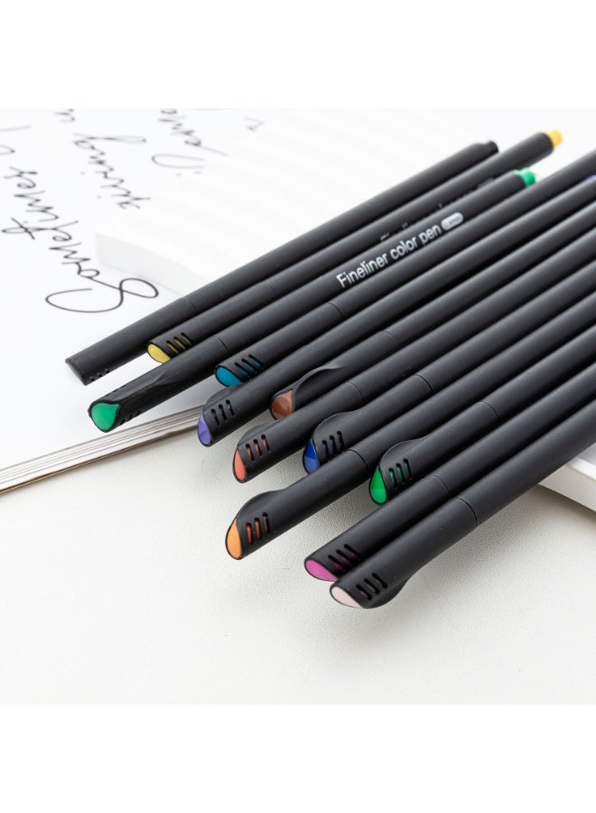 تشيلو أقلام رسم ملونة ، 36 لون سن 0.4 مم حبر جاف غير سام للمدرسة والكتابة والتلوين للأطفال - Image 2