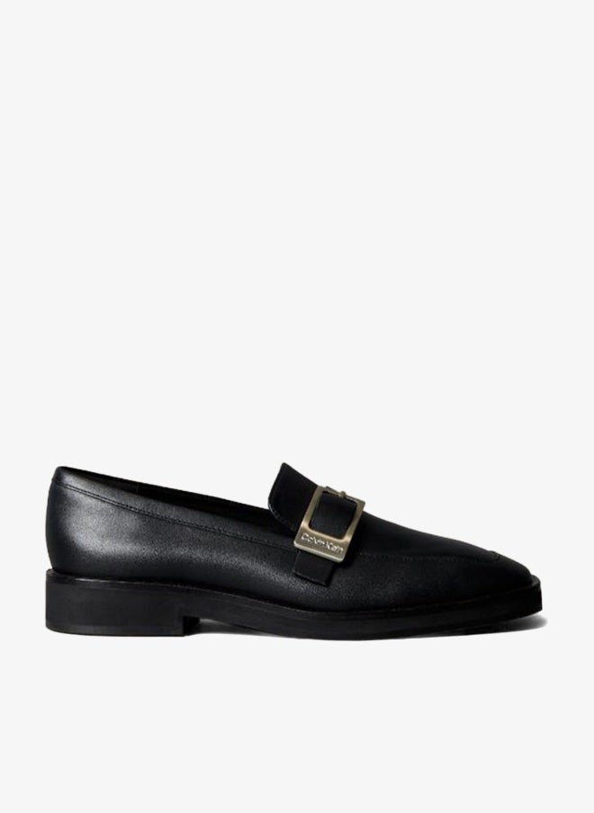 CALVIN KLEIN Leather Apron Toe Loafers - Image 1