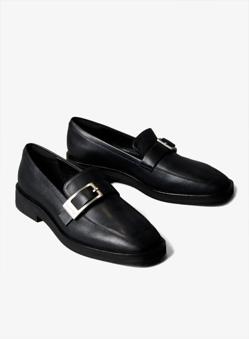 CALVIN KLEIN Leather Apron Toe Loafers - Image 3