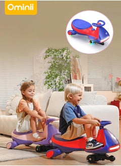 Ominii Luxury 2-in-1 Electric Wiggle Car for Kids – Rechargeable Ride-On with Pedal Power, Bluetooth Music, 360° Spinning, LED Lights & Dual Speed – Perfect Gift for Children Ages 3+  - Image 2
