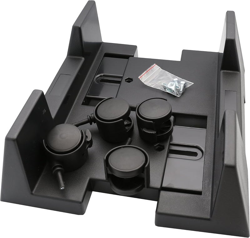 Syba Mobile Desktop Tower Computer Floor Stand Rolling Caster Wheels with Support Walls and Adjustable Width from 6" to 10" - Image 5
