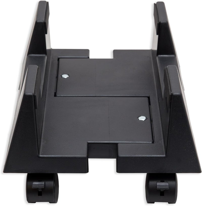 Syba Mobile Desktop Tower Computer Floor Stand Rolling Caster Wheels with Support Walls and Adjustable Width from 6" to 10" - Image 2