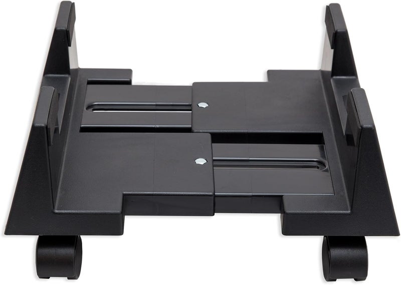 Syba Mobile Desktop Tower Computer Floor Stand Rolling Caster Wheels with Support Walls and Adjustable Width from 6" to 10" - Image 3
