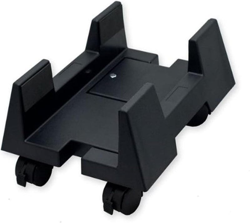 Syba Mobile Desktop Tower Computer Floor Stand Rolling Caster Wheels with Support Walls and Adjustable Width from 6" to 10" - Image 1