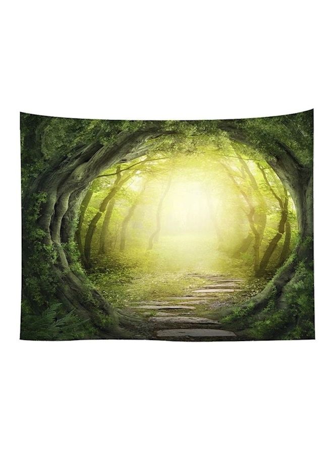 نيبمينينت معلقة جدارية مطبوعة بتصميم أشجار محاطة بالضباب متعدد الألوان