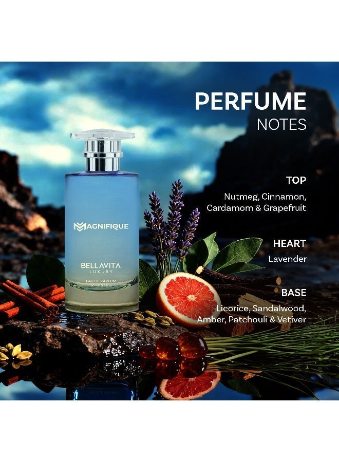 BELLAVITA LUXURY MAGNIFIQUE Men French 100ML EDP - Image 3