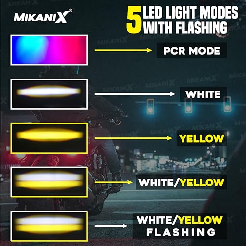 OBEROI'S TRADERS 1 YEAR WARRANTY Super Bright 4 LED Fog Light I 5 Mode Changing Light With Flashing & PCR Mode I High/Low Beam I Aluminium Body Universal Fit for Motercycle & Car (Pack of 2) - Image 3