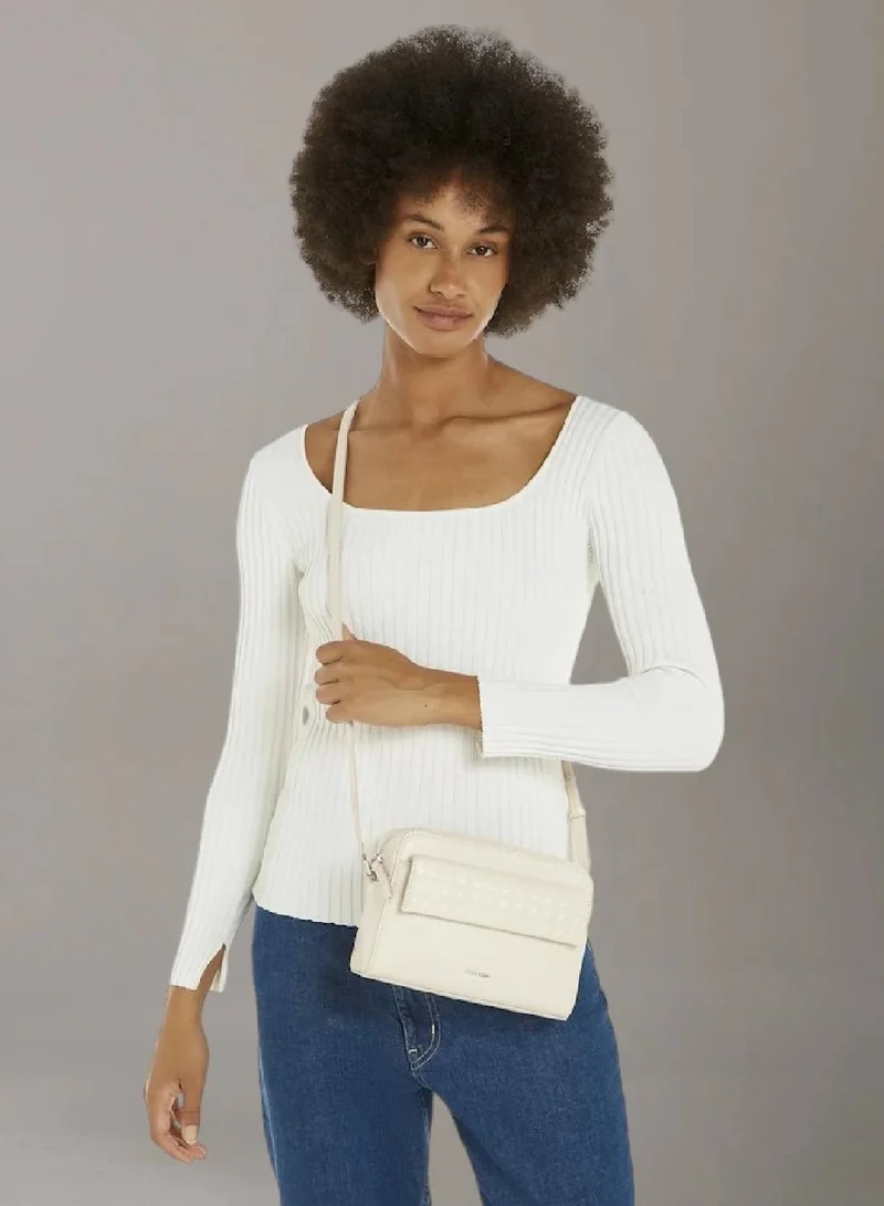 CALVIN KLEIN Dk Ecru Small Recycled Crossbody Bag for Women | Best Price UAE