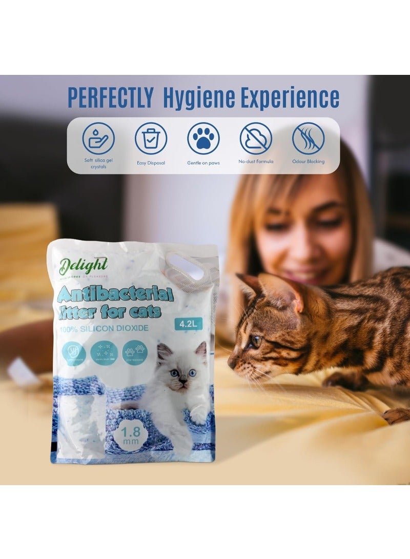 Delight Silica Cat Litter 1 x 4.2Liters - Image 3