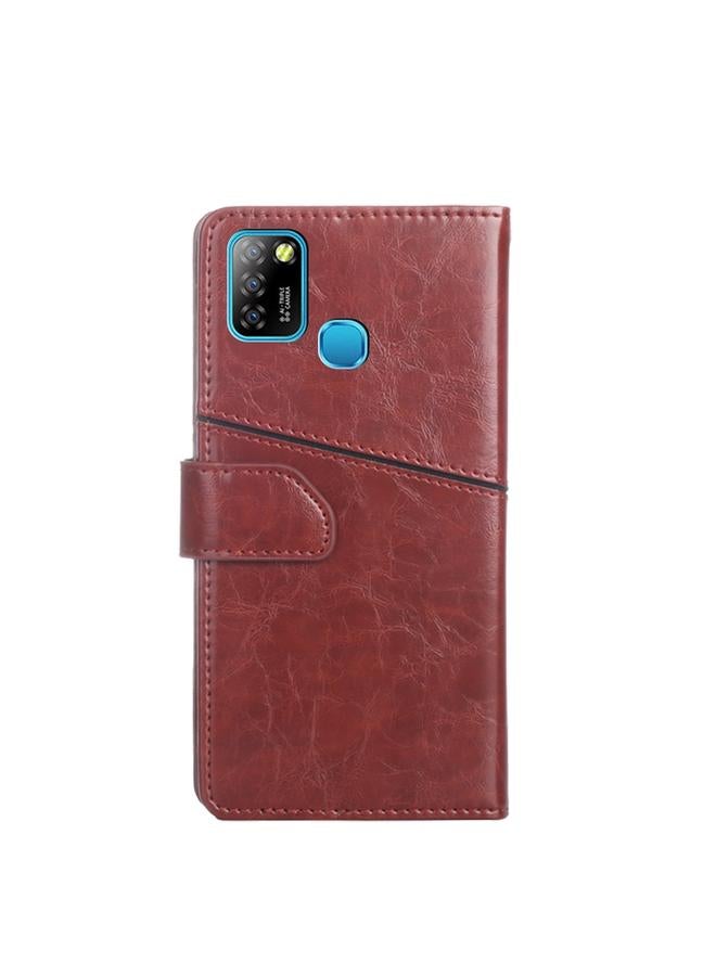 S-TOP Case For Infinix Hot 10 Lite / Smart 5 X657 Geometric Stitching Horizontal Flip Leather Phone Case - Image 3