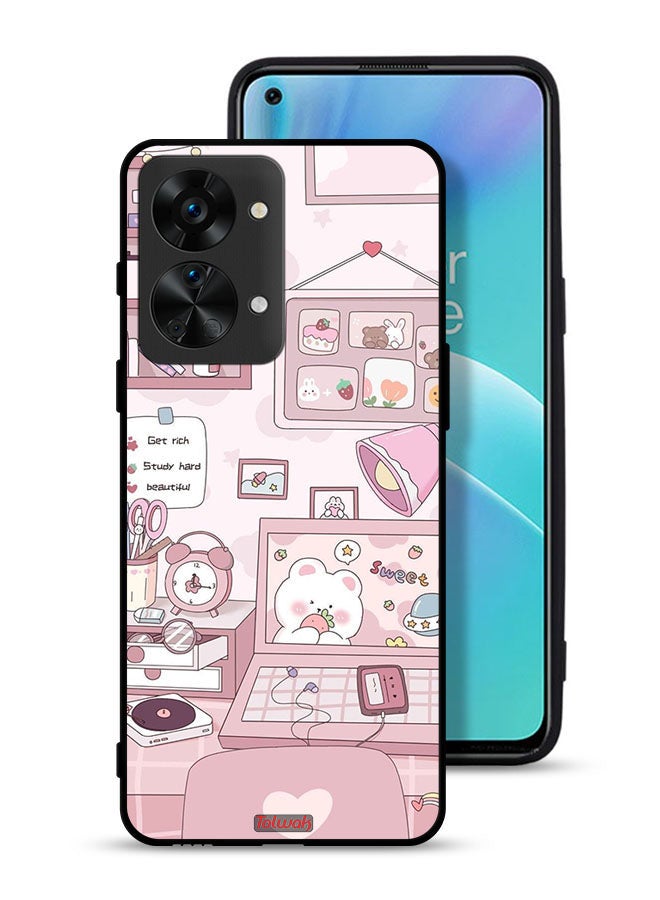 Tolwak OnePlus Nord 2T 5G Protective Case Cover Get Rich Study Hard - Image 1