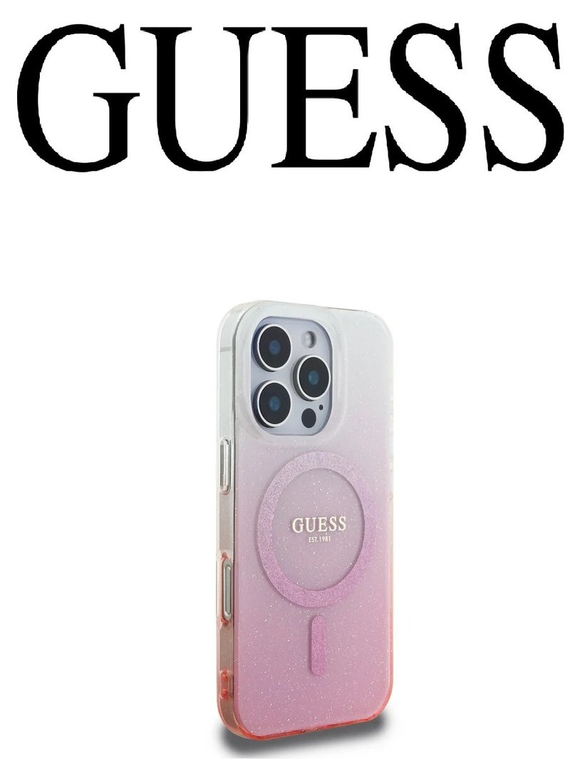 CG MOBILE iPhone 16 Pro Case with elegant gradient pink design with original logo and design approved by the global brand GUESS  - Image 4