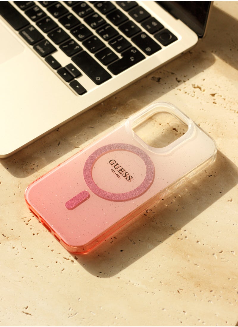 CG MOBILE iPhone 16 Pro Case with elegant gradient pink design with original logo and design approved by the global brand GUESS  - Image 3