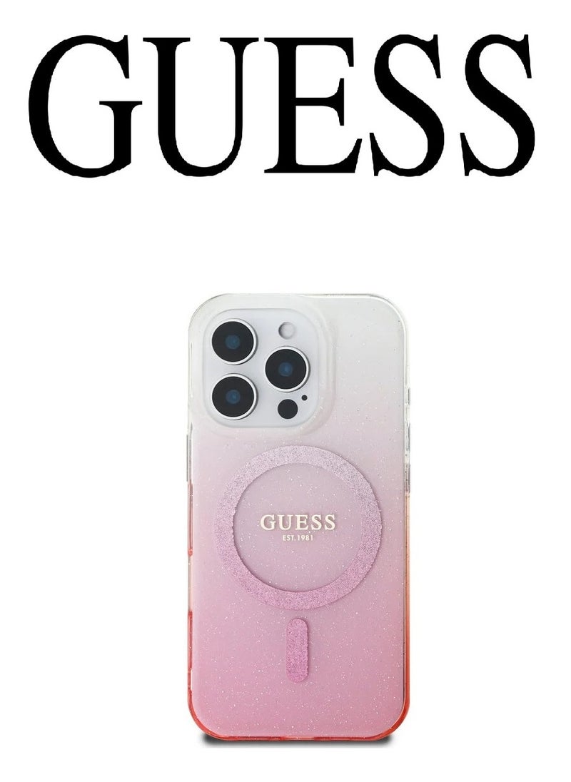 CG MOBILE iPhone 16 Pro Case with elegant gradient pink design with original logo and design approved by the global brand GUESS  - Image 1