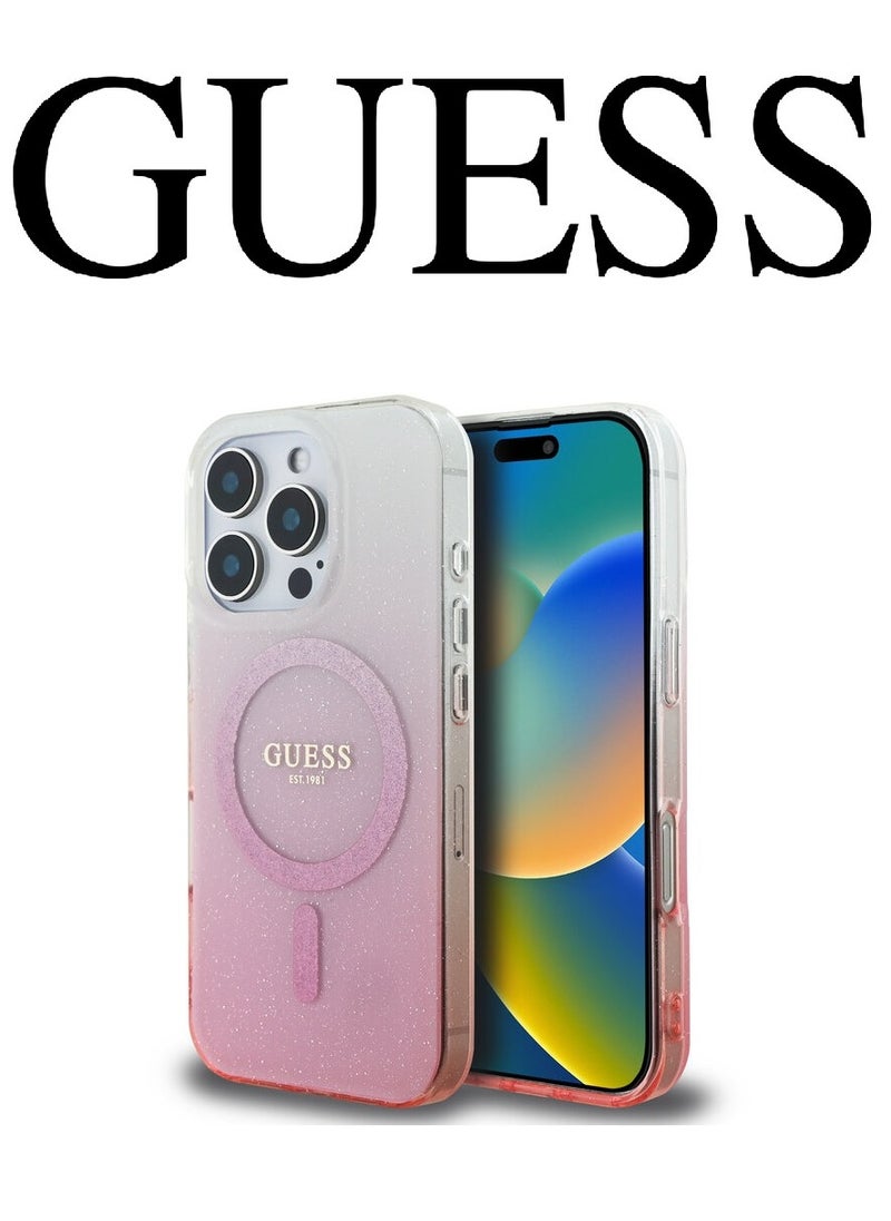 CG MOBILE iPhone 16 Pro Case with elegant gradient pink design with original logo and design approved by the global brand GUESS  - Image 2