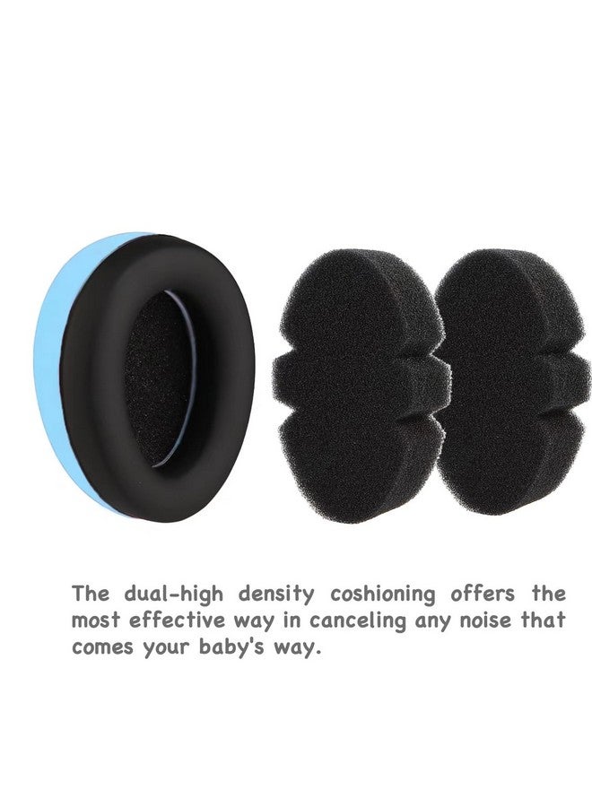 باندا إير سماعات باندا إير لحماية أذن الأطفال، سماعات عازلة للضوضاء، للأطفال الرضع والأطفال الصغار من عمر ٠-٣ سنوات | سماعات أذن لحماية سمع الأطفال (أزرق) - Image 3