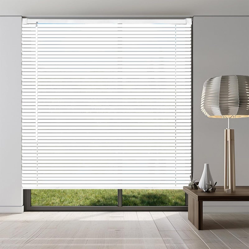 Taplzmg 1" Cordless Mini Blinds 21" W x 36" H, White Vinyl Blinds, Horizontal Light Filtering, Window Blinds for Indoor Windows, Office, Kitchen, Bathroom and Living Room. - Image 1