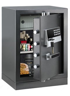 Rubik Large Safe Box Fire Resistant Dual Security Digital Keypad and Key Lock Secure Money Documents Jewelry for Home Office RBDI60-B (Size 60x41x34cm) Black  - Image 1