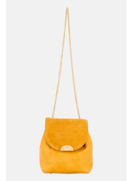 Moda Luxe Women Solid Cross Body Bag 21 H x 28 L x 12 W cm, Yellow  - Image 1