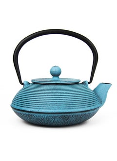 Tealand Durable Coated with Enamel Interior Cast Iron Tea Kettle With Lid And Loose Leaf Tea Infuser (Blue) 0.6 Liter  - Image 2