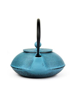 Tealand Durable Coated with Enamel Interior Cast Iron Tea Kettle With Lid And Loose Leaf Tea Infuser (Blue) 0.6 Liter  - Image 3