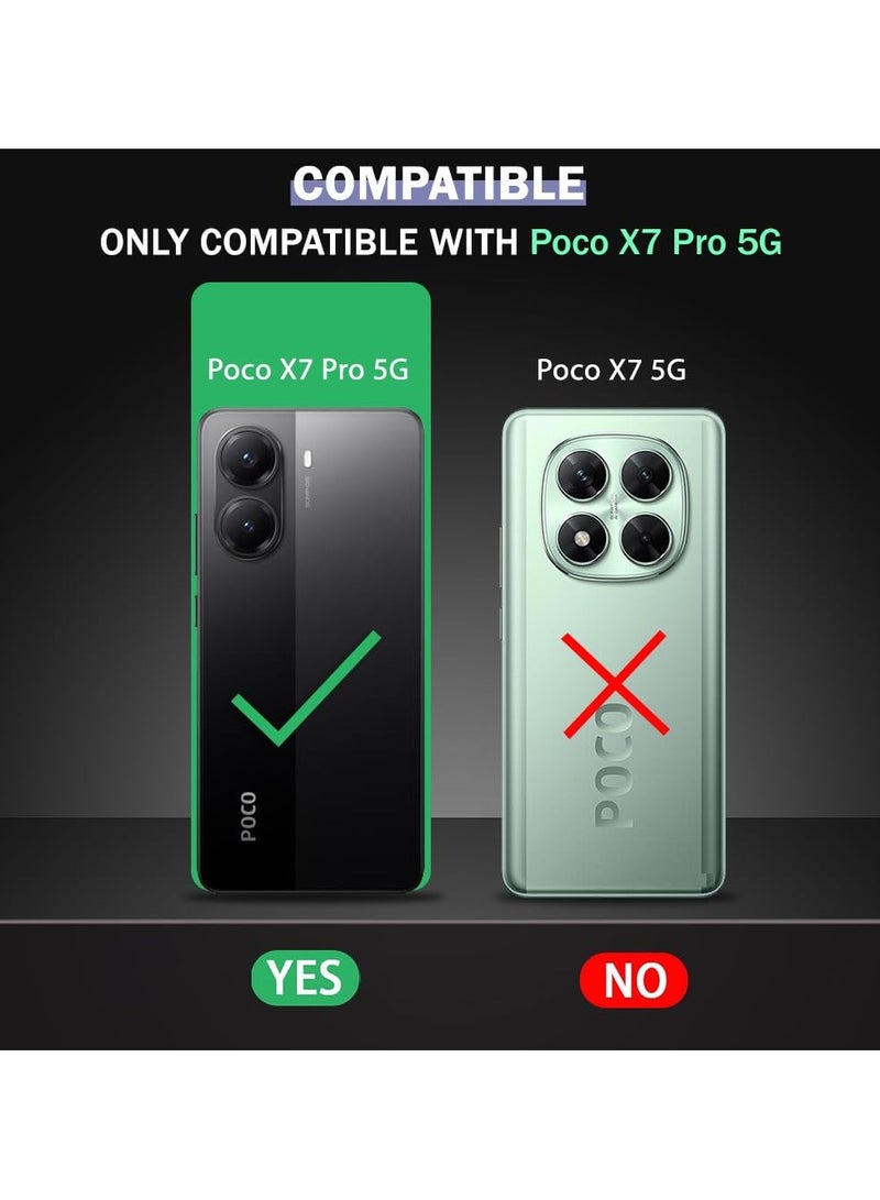 Case for Xiaomi POCO X7 Pro Clear Hard PC Back Cover Case with Shockproof Premium TPU Border 360 Degree Impact Resistant Camera lens Protection non-Yellowing Cover For POCO X7 Pro 5G - Image 2