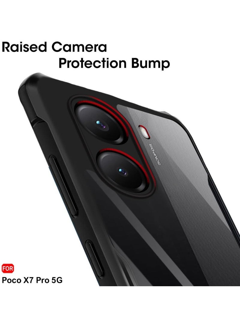 Case for Xiaomi POCO X7 Pro Clear Hard PC Back Cover Case with Shockproof Premium TPU Border 360 Degree Impact Resistant Camera lens Protection non-Yellowing Cover For POCO X7 Pro 5G - Image 4