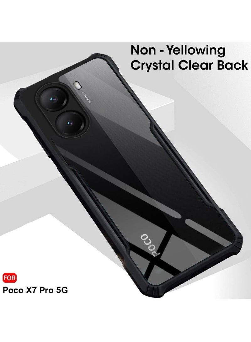 Case for Xiaomi POCO X7 Pro Clear Hard PC Back Cover Case with Shockproof Premium TPU Border 360 Degree Impact Resistant Camera lens Protection non-Yellowing Cover For POCO X7 Pro 5G - Image 5