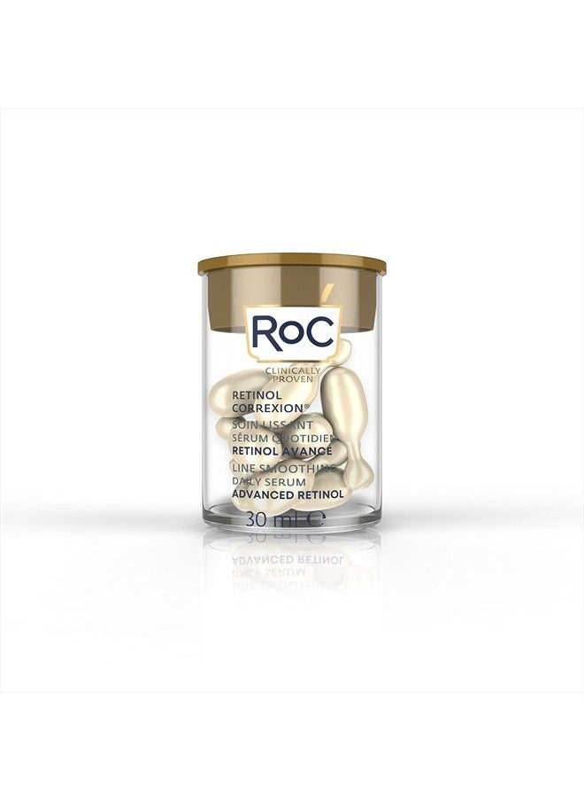 RoC - Retinol Correxion Line Smoothing Night Serum Capsules, Daily Anti-Aging Skin Care Treatment for Fine Lines, Dark Spots, Acne Scars, 10 Count - Image 1