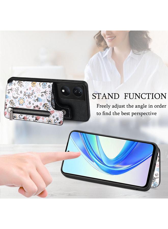 Zaboon Case For Honor X40i Retro Painted Zipper Wallet Back Phone Case - Image 5