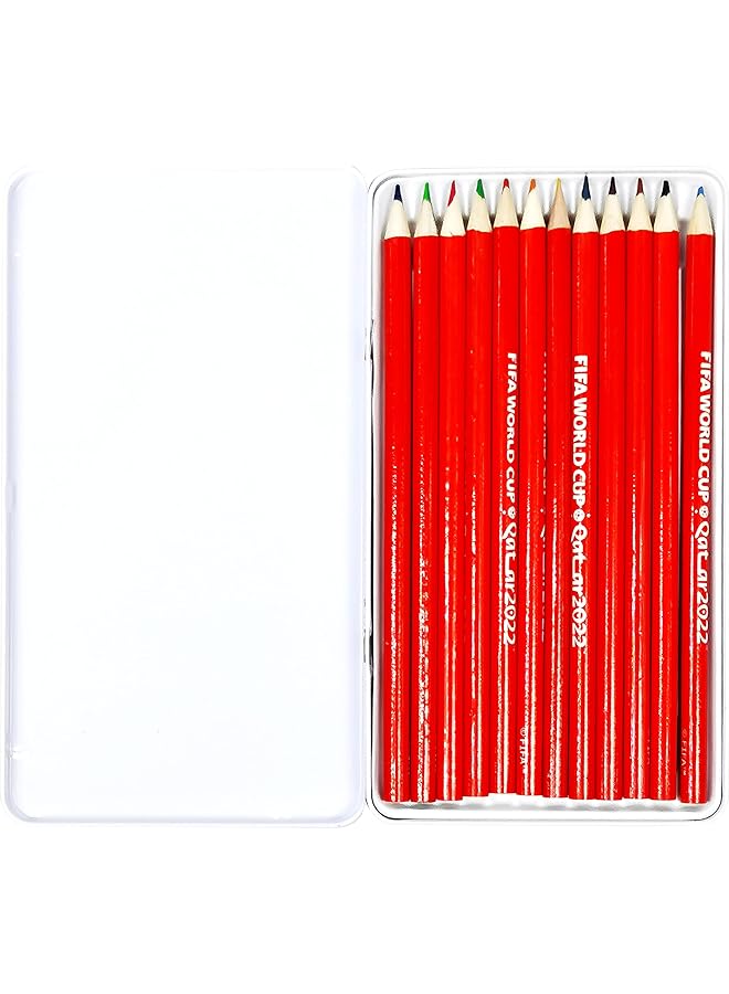 فيفا مجموعة أقلام تلوين كونتري إنجلاند 2022 مكونة من 12 قطعة في علبة قصدير متعددة الألوان - Image 1