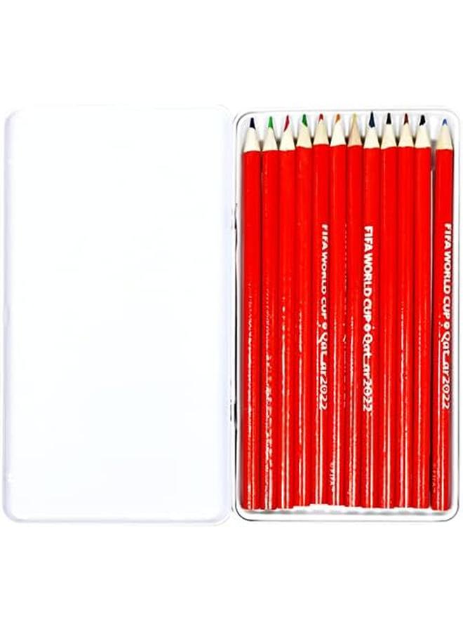 فيفا مجموعة أقلام تلوين كونتري إنجلاند 2022 مكونة من 12 قطعة في علبة قصدير متعددة الألوان - Image 3