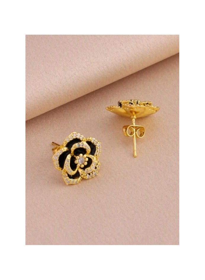 Attractives Trendy Stainless Steel Gold Plated Necklace & Earrings Jewellery Set For Women - Image 5