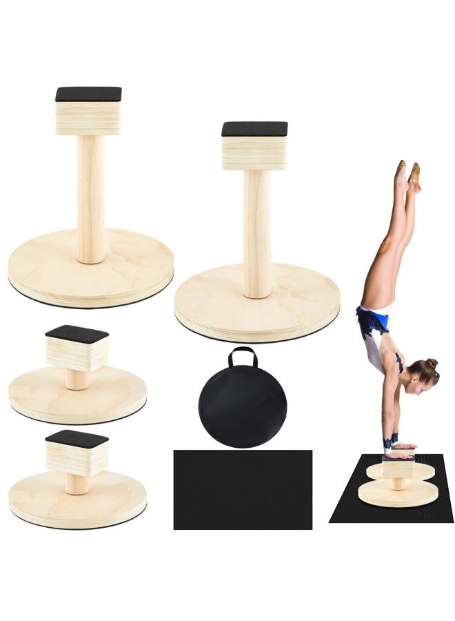 Skylety 3 in 1 Adjustable Handstand Canes High Low Canes, Yoga Block with Storage Bag and Non Slip Pad, Cheer Balance Trainer for Gymnastics, Acrobatics, Contortionist Flexibility Core Strength - Image 1