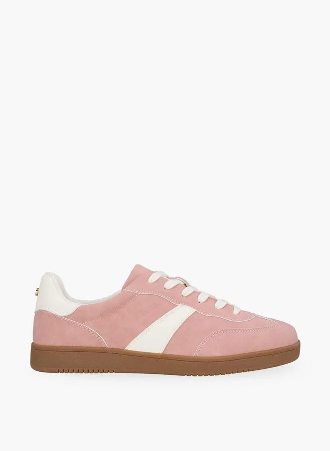 Celeste PINK Women Solid Lace-Up Sneakers for Women | Best Price UAE