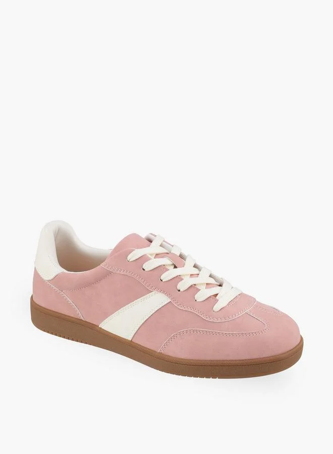 Celeste PINK Women Solid Lace-Up Sneakers for Women | Best Price UAE