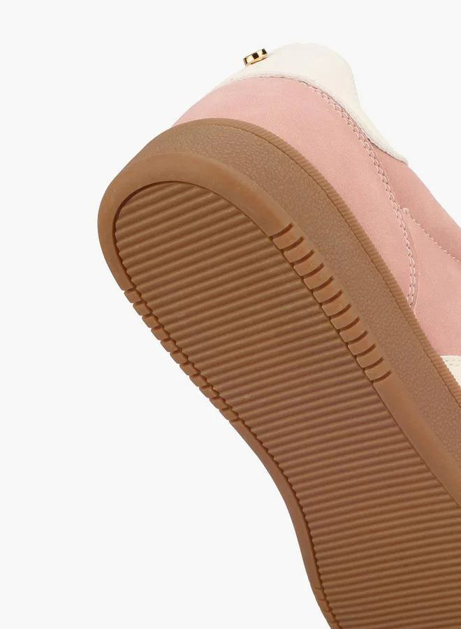 Celeste PINK Women Solid Lace-Up Sneakers for Women | Best Price UAE