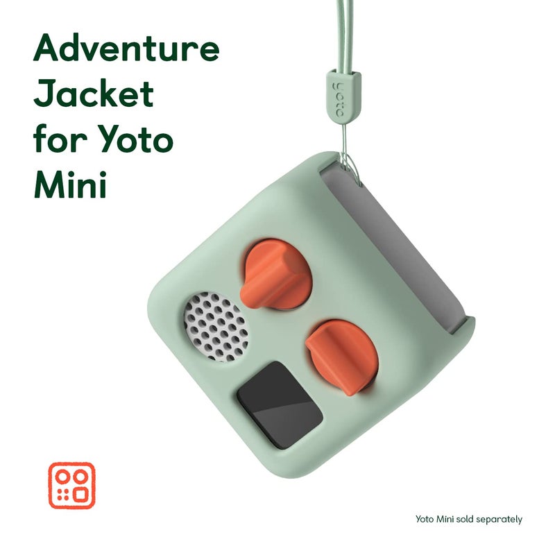 Yoto Mini Adventure Jacket in Frog Soup (Green) with Matching Wrist Lanyard – Accessory for Kids Mini Audio Device, Anti-Slip Silicone Skin Cover, Fitted Protective Sleeve Case - Image 2