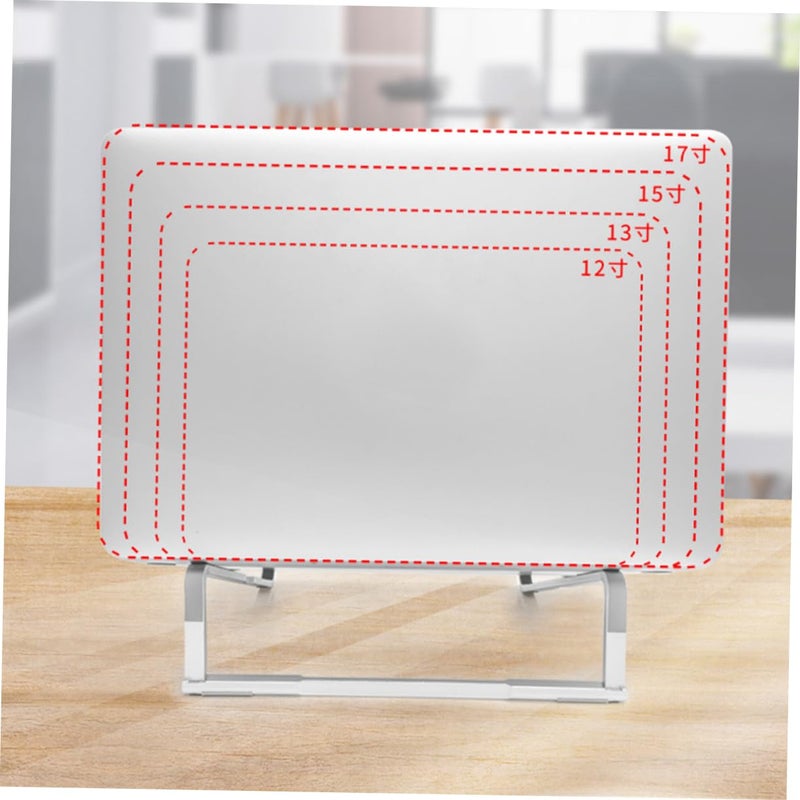 Aluminum Alloy Foldable Laptop Stand Portable Riser with Cooling Airflow for Travel Office - Image 3