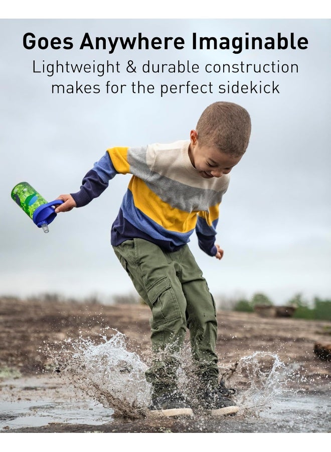 كاميلباك CamelBak Eddy+ Kids Water Bottle 14oz, Sharks and Rays – Durable Spill-Proof Bottle for Children - Image 2