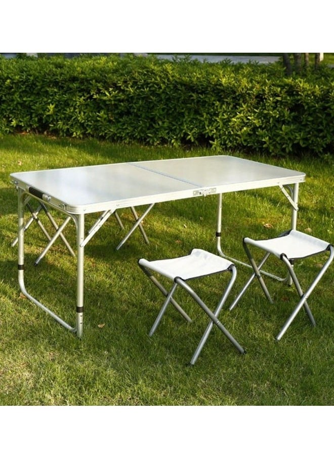 ماركة غير محددة - طاولة نزهة قابلة للطي مع 4 كراسي - Image 1
