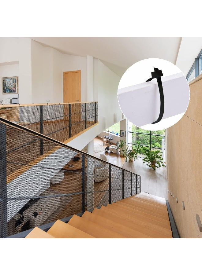 Shappy Cat Balcony Net 5 x 0.8 Meter Anti Fall Netting Balcony Mesh Fence Net Child Safety Screen Protection Crib Mesh for Pets Baby (Black) - Image 4