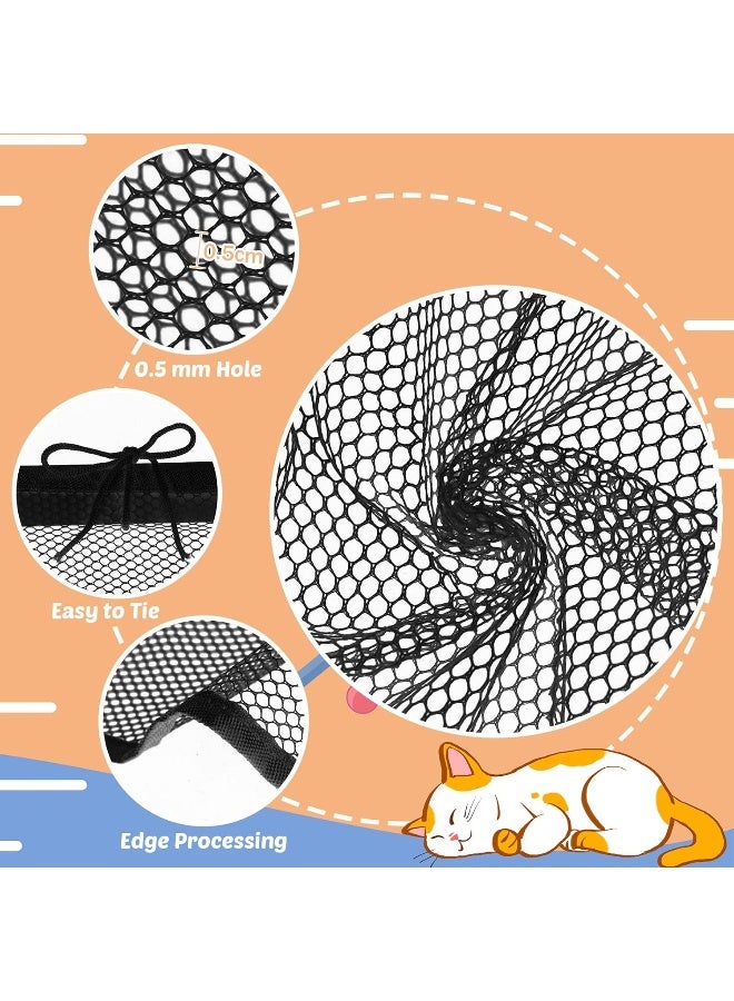 Shappy Cat Balcony Net 5 x 0.8 Meter Anti Fall Netting Balcony Mesh Fence Net Child Safety Screen Protection Crib Mesh for Pets Baby (Black) - Image 3