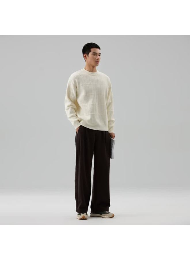Markless Men's Sweater, Autumn And Winter Warmness, Australian Merino Wool Knit Pullover, Elastic Soft Casual Inner Layer Sweater, 4707 White Xxl - Image 2