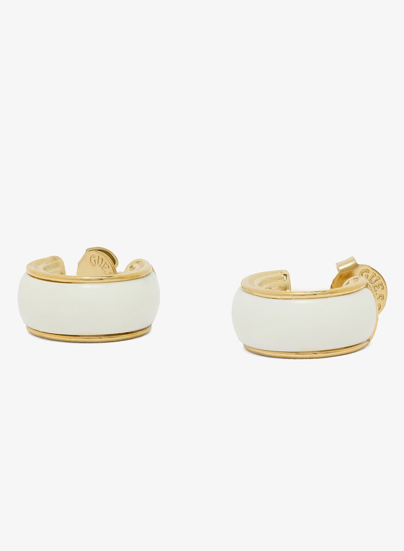 GUESS Logo 16Mm Polished Resin Hoops - Image 2