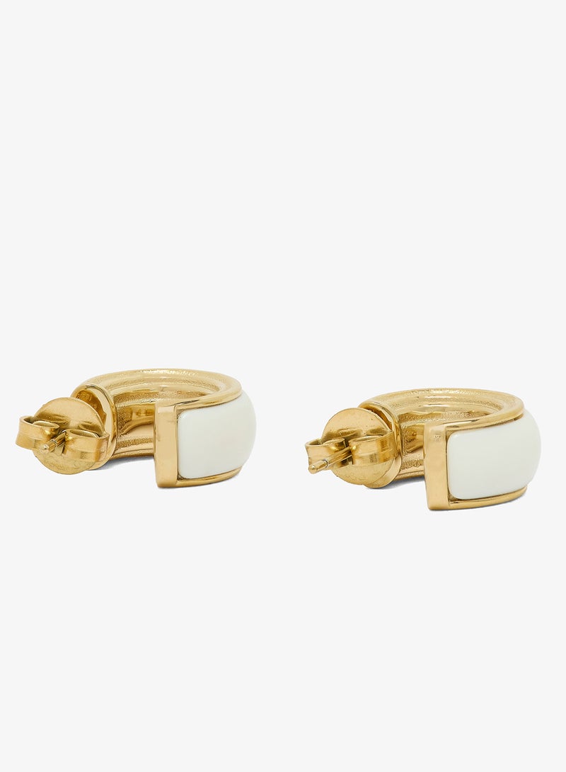 GUESS Logo 16Mm Polished Resin Hoops - Image 3