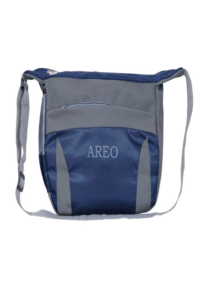 AREO Sling Cross Body Travel Office Business Messenger Shoulder Bag for Men & Women, Sturdy messanger for collage, messanger bag made of Polyester (dark blue) - Image 1