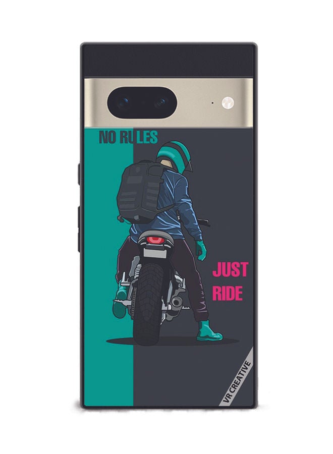 VR CREATIVE Protective Case Cover For Google Pixel 7 Just Ride Design Multicolour - Image 1