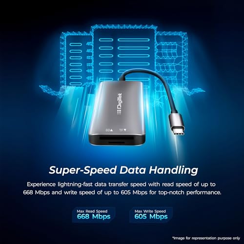DIGITEK® DCR-103 CFA 3 in 1 CF Express Type A/SD & TF Type C USB 3.2 Card Reader, Support SD/SDHC/SDXC/UHS-I/RS-MMC, Support Mac OS iPad OS Window Android Linux & Harmony, Bidirectional Data Transfer - Image 4